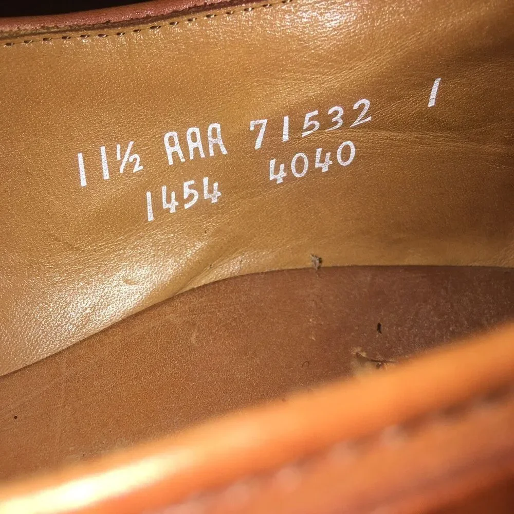 Allen Edmonds Colfax Brown Leather Kilt Tassel Wingtip Loafer Shoe Mens 11.5 AAA